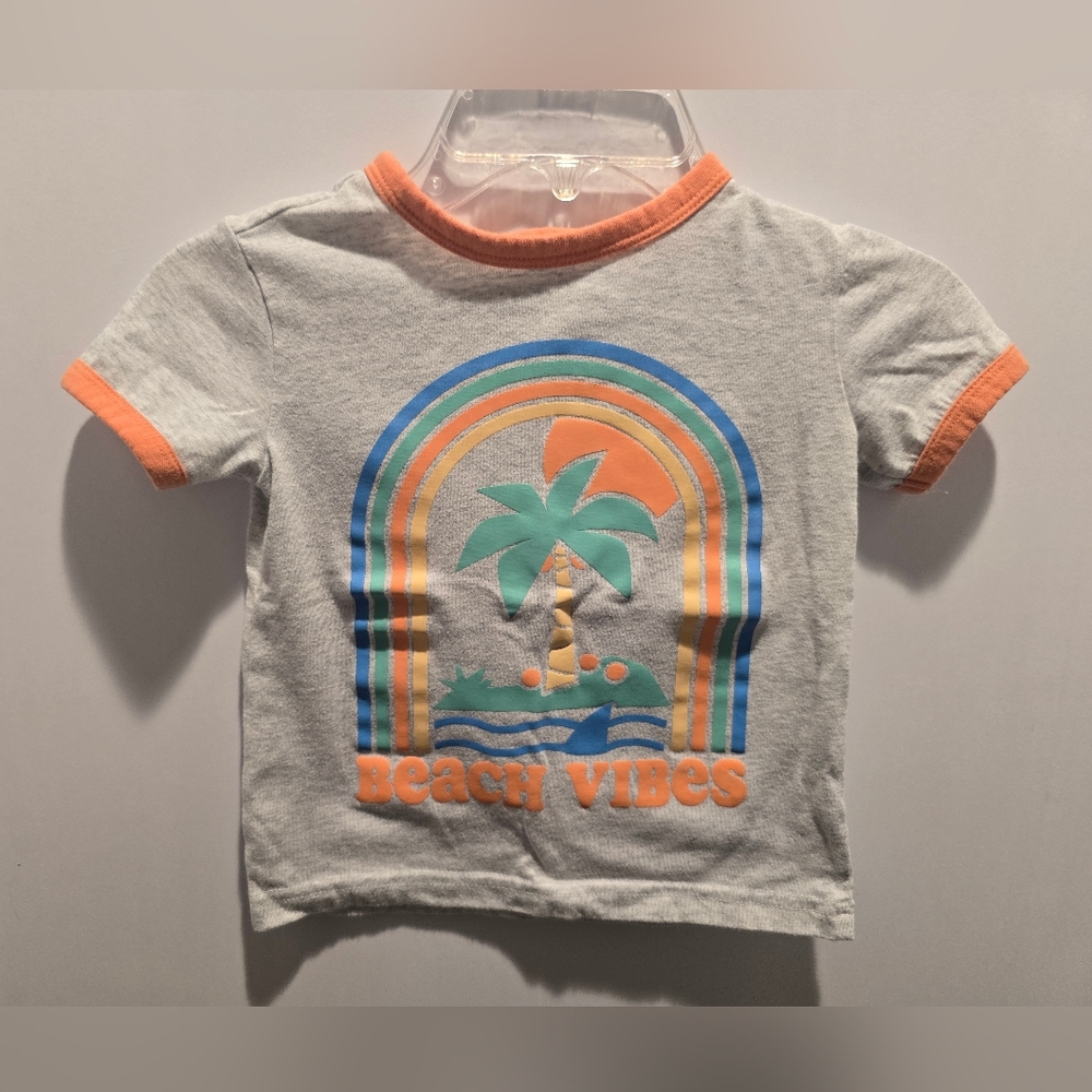 Jumping Beans Beach Vibes T-Shirt - Gray and Orange